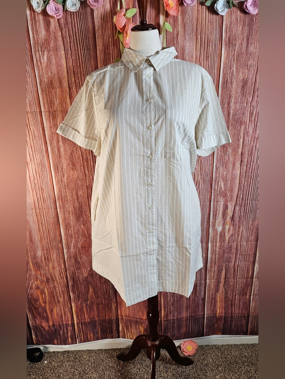 NWT Old Navy Striped Mini Shirtdress Plus Size 2X